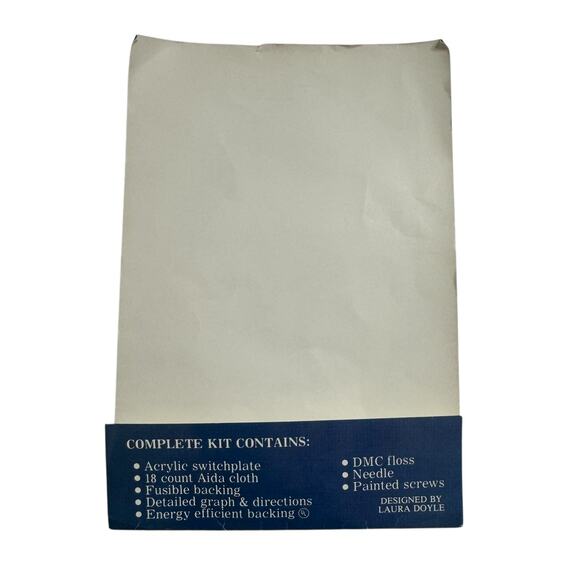 Vintage 1987 Multi Floral Counted Cross Stitch Fond Memories Light Switch Cover - Picture 3 of 4